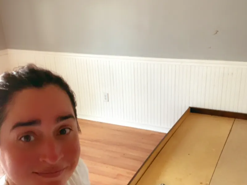 Hot Mess Haulin team member on a junk removal job, clearing out a bedroom